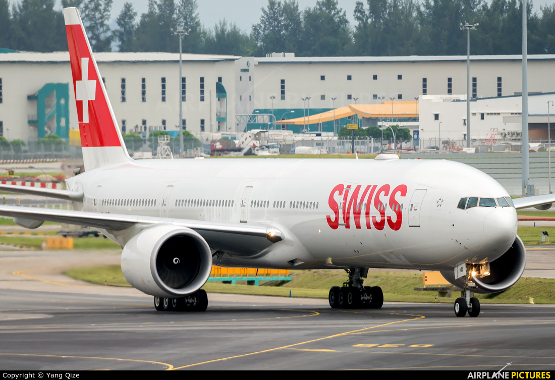 Swiss HB-JND aircraft at Singapore - Changi