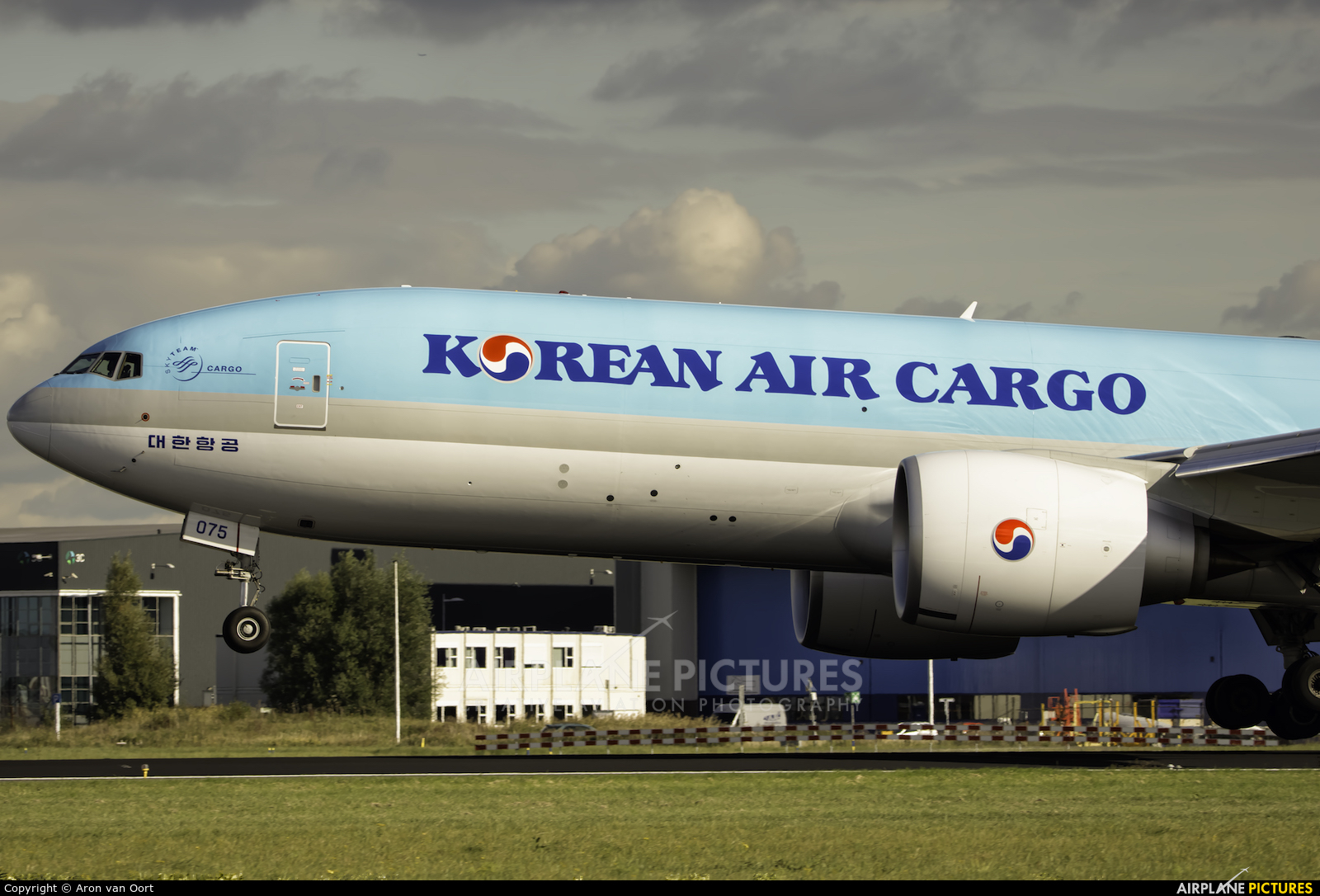 Korean Air Cargo HL8075 aircraft at Amsterdam - Schiphol