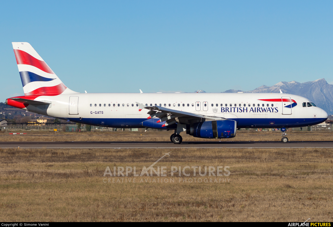 British Airways G-GATS aircraft at Verona - Villafranca