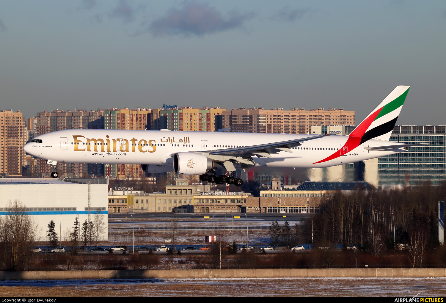 Emirates Airlines A6-EBK aircraft at St. Petersburg - Pulkovo