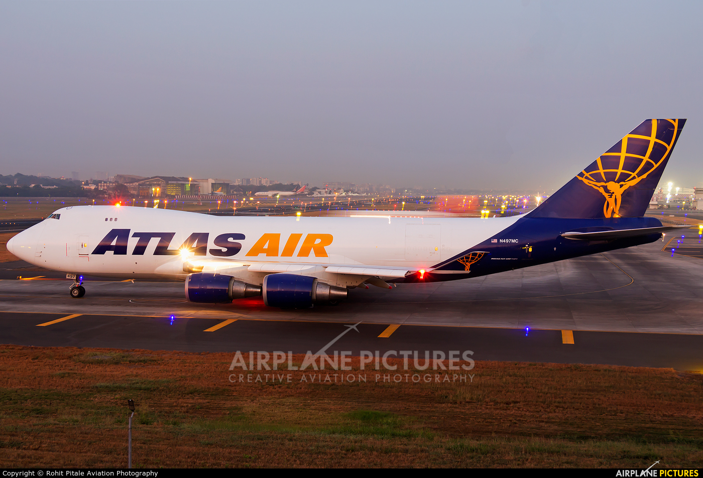 Atlas Air N497MC aircraft at Mumbai - Chhatrapati Shivaji Intl
