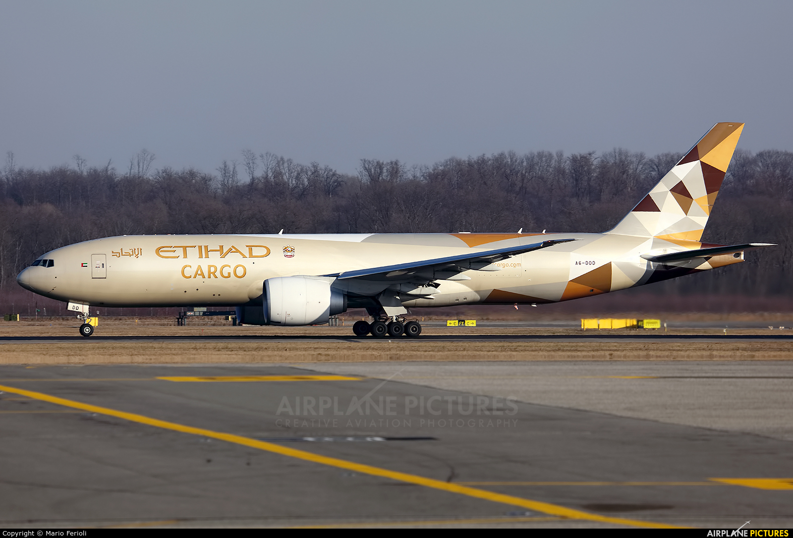 Etihad Cargo A6-DDD aircraft at Milan - Malpensa