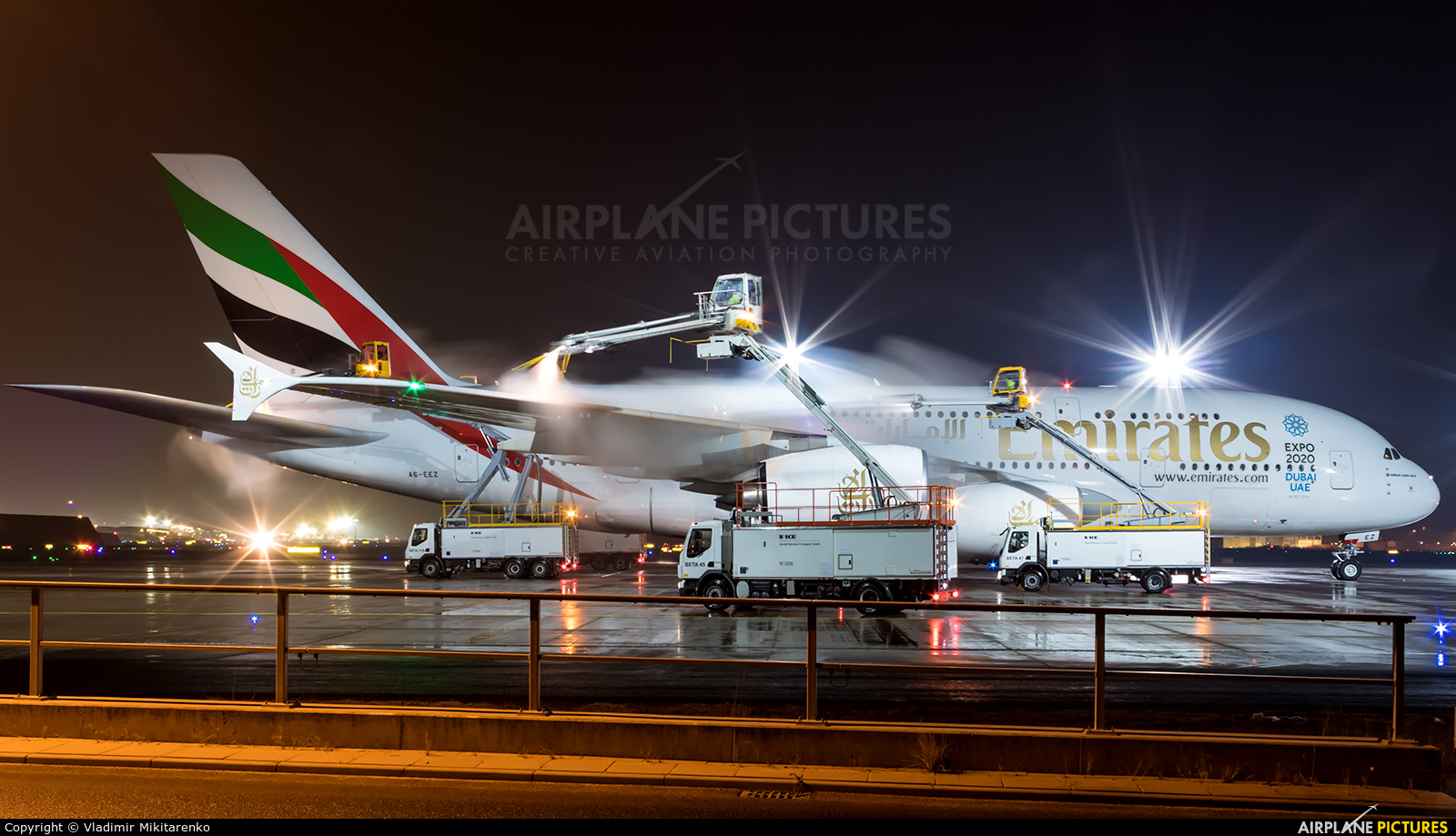 Emirates Airlines A6-EEZ aircraft at Frankfurt