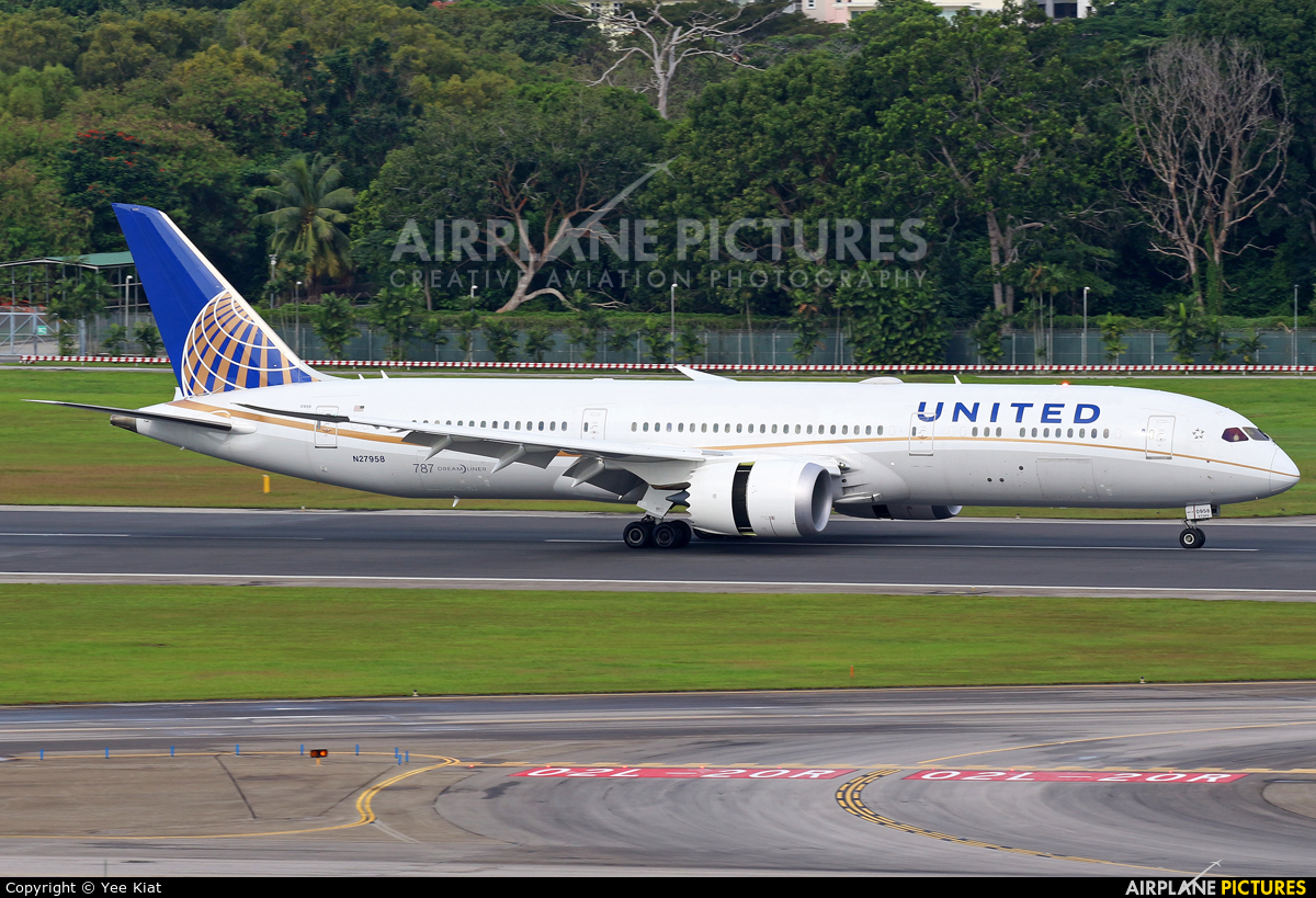 United Airlines N27958 aircraft at Singapore - Changi