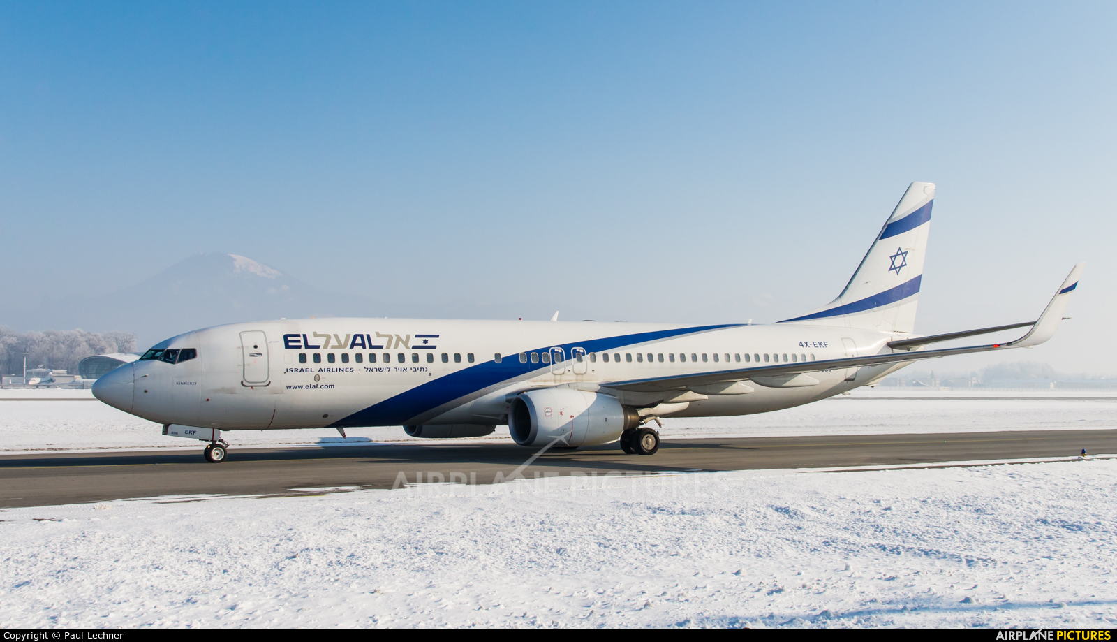 El Al Israel Airlines 4X-EKF aircraft at Salzburg