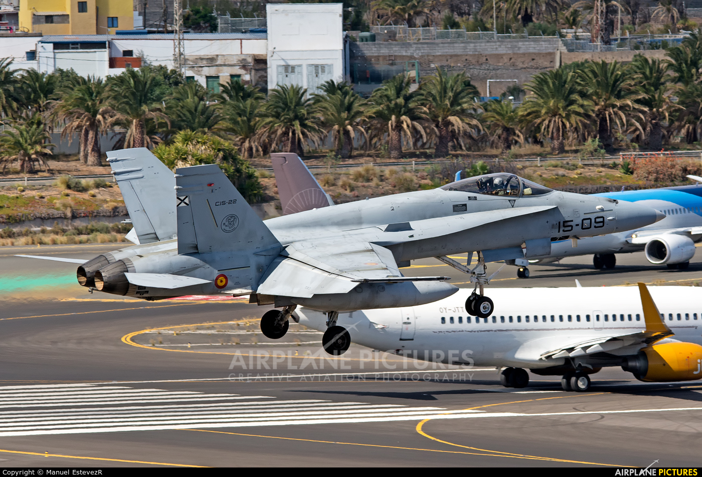 Spain - Air Force C.15-22 aircraft at Aeropuerto de Gran Canaria