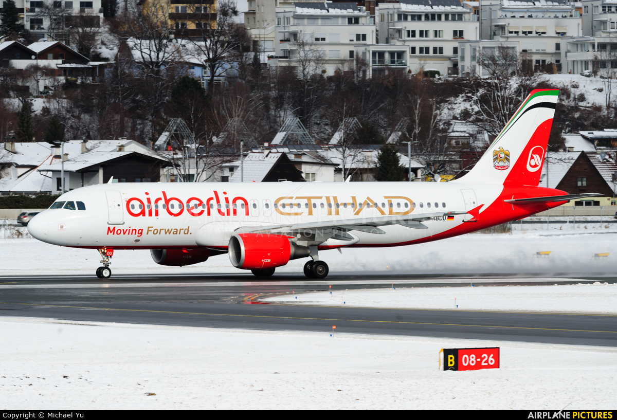 Air Berlin D-ABDU aircraft at Innsbruck