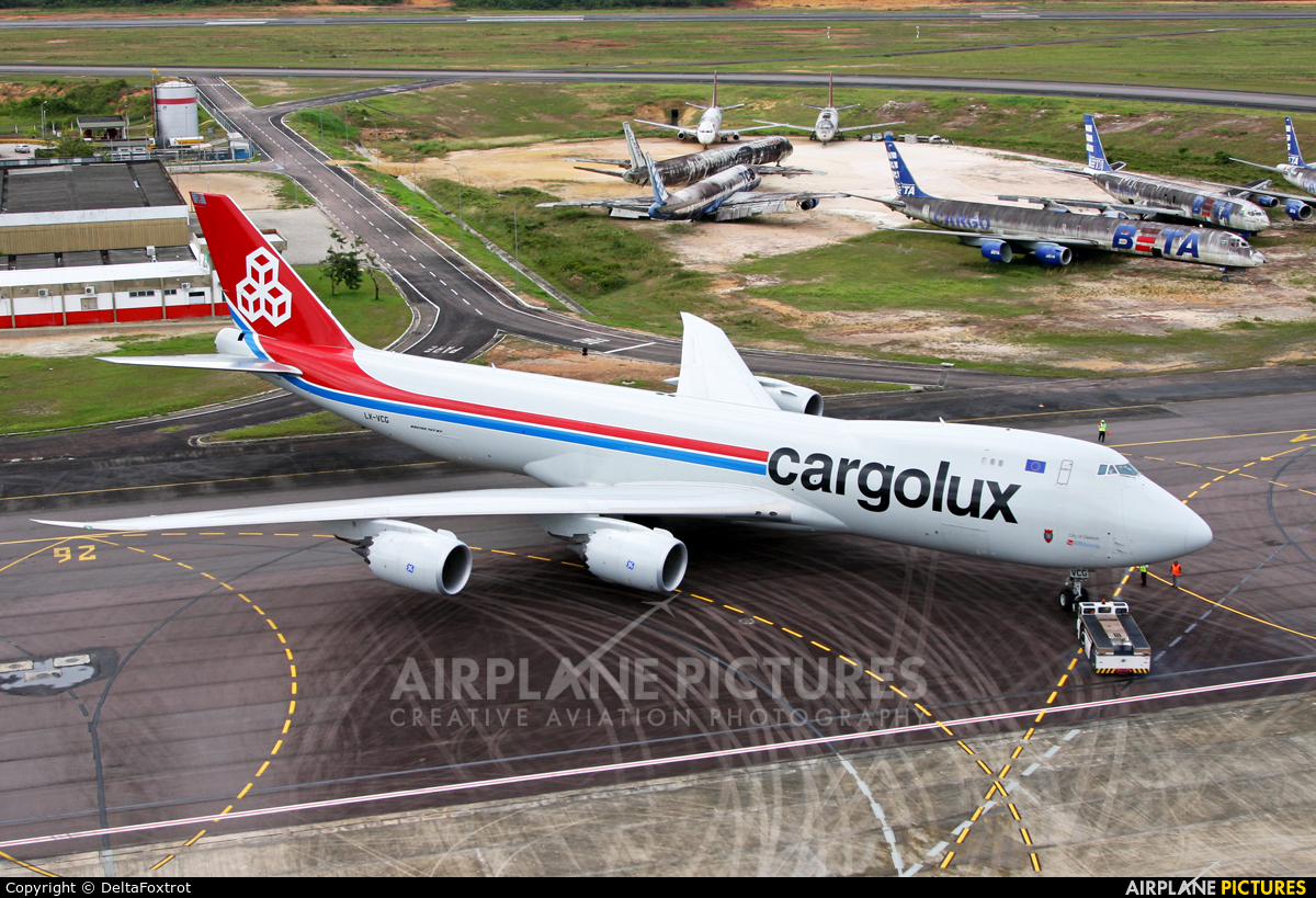 Cargolux LX-VCG aircraft at Manaus - Eduardo Gomes