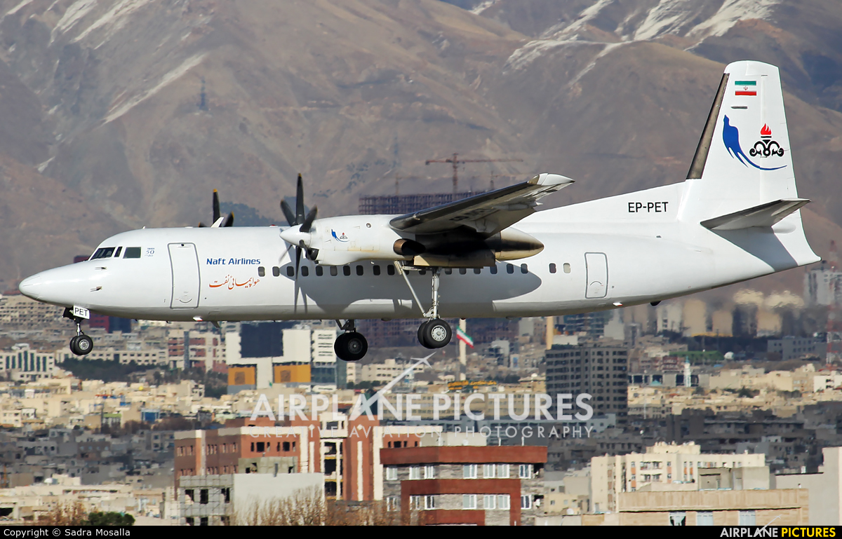 Naft Airlines EP-PET aircraft at Tehran - Mehrabad Intl