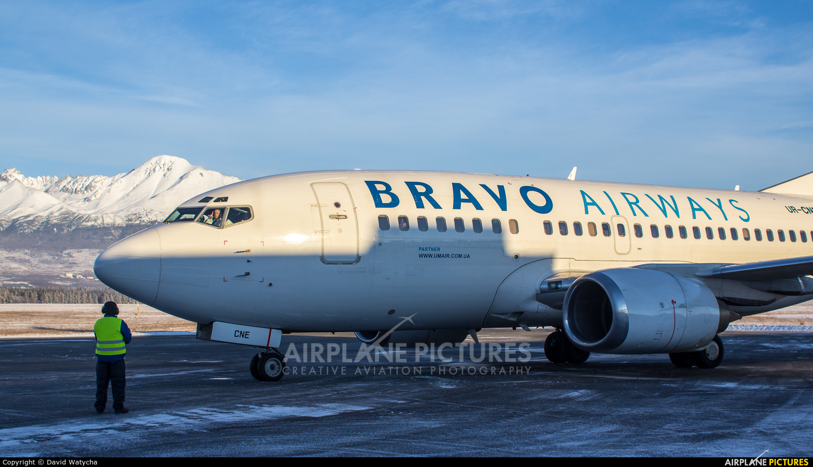 Bravo Airways UR-CNE aircraft at Poprad - Tatry