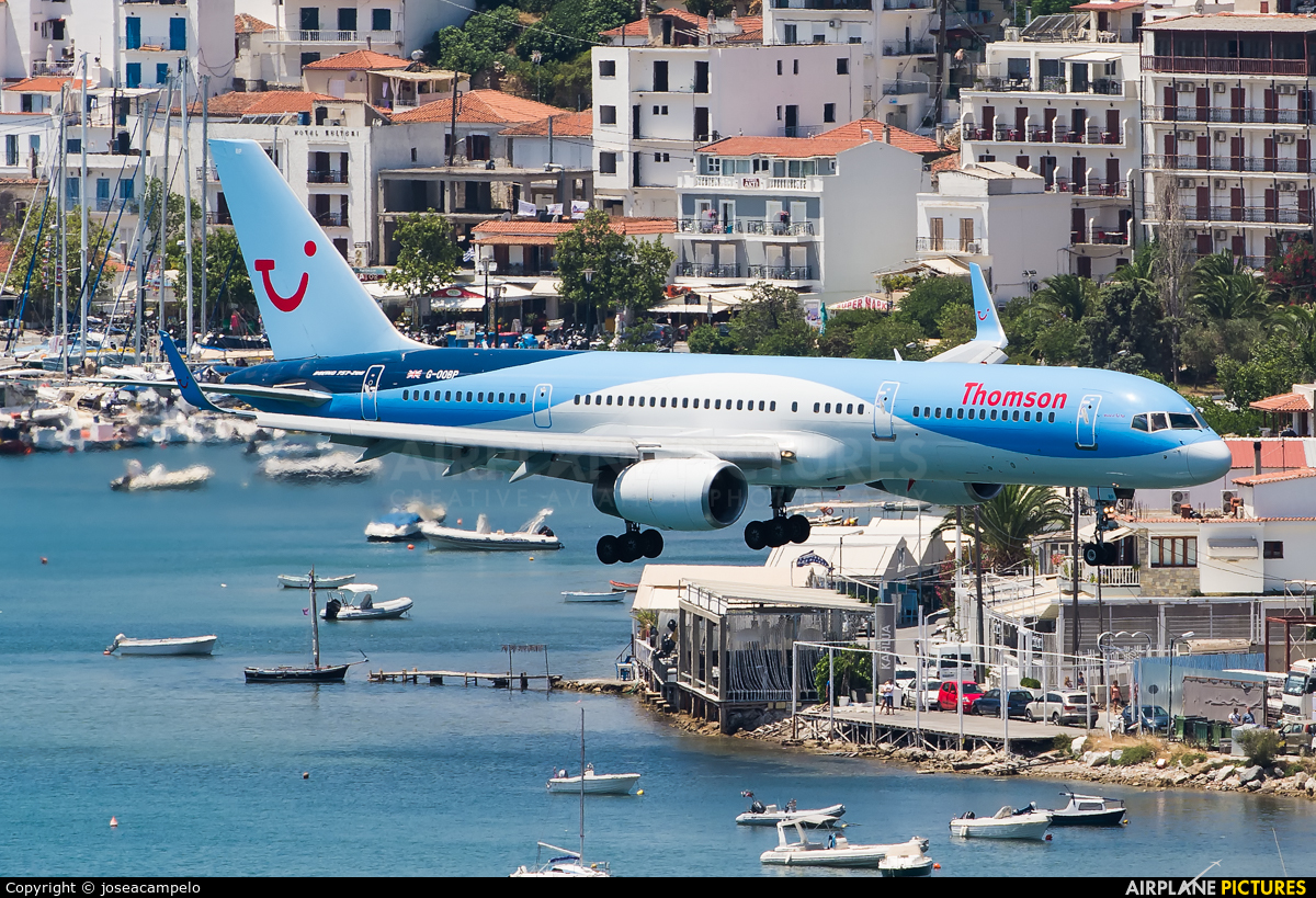 Thomson/Thomsonfly G-OOBP aircraft at Skiathos