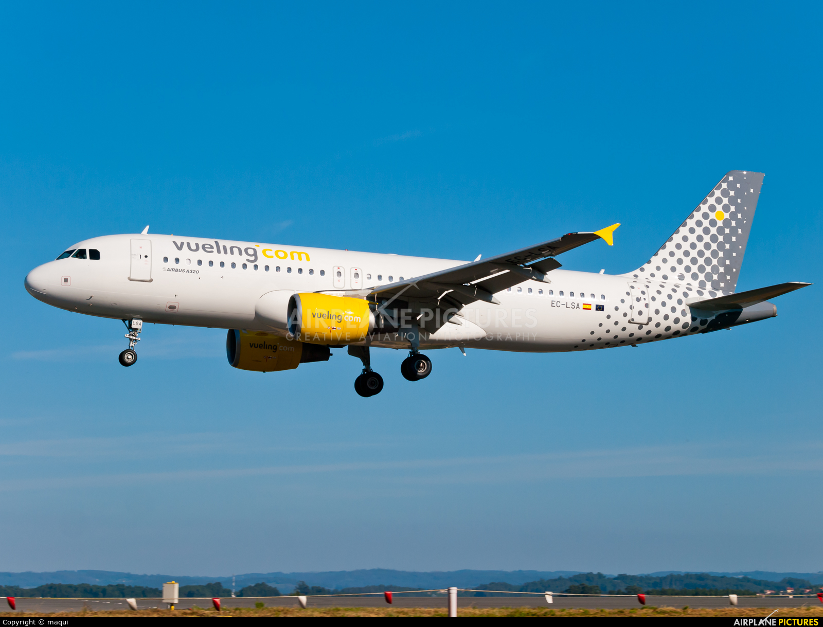 Vueling Airlines EC-LSA aircraft at La Coruña