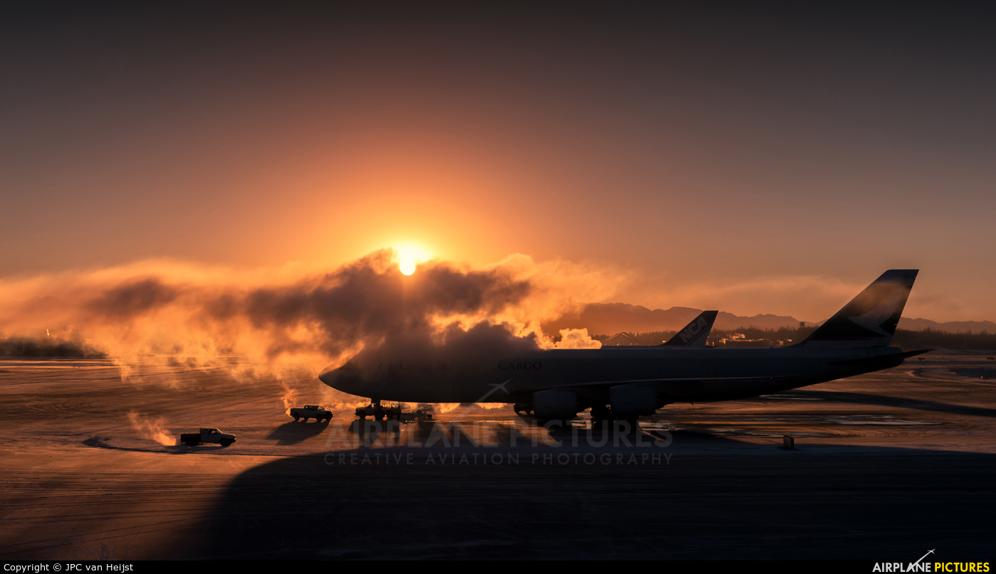 Cathay Pacific Cargo B-LJB aircraft at Anchorage - Ted Stevens Intl / Kulis Air National Guard Base