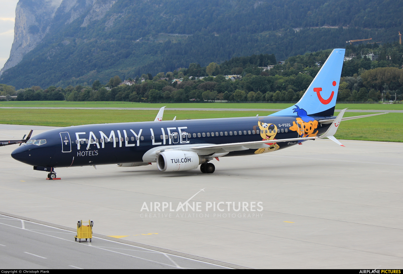 TUI Airways G-FDZG aircraft at Innsbruck