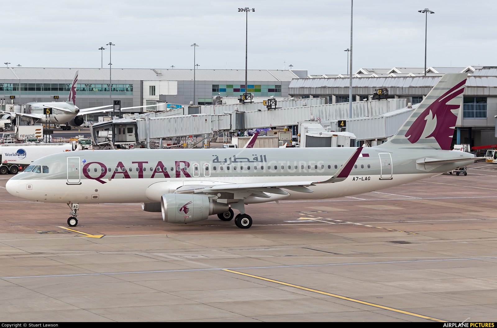 Qatar Airways A7-LAG aircraft at Birmingham