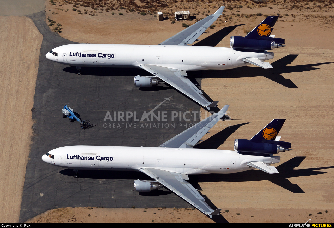 Lufthansa Cargo D-ALCL aircraft at Victorville - Southern California Logistics