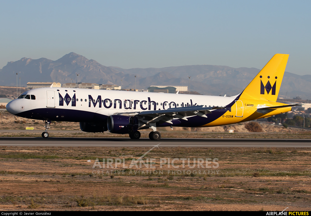 Monarch Airlines G-OZBW aircraft at Alicante - El Altet