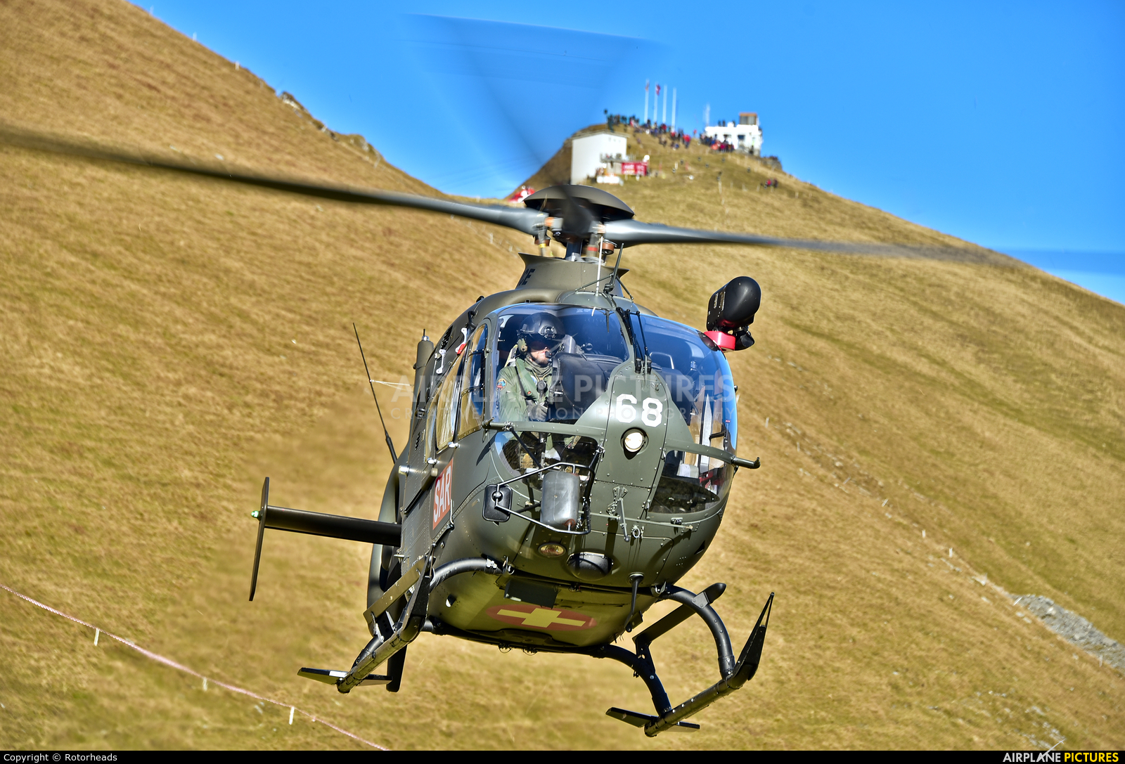 Switzerland - Air Force T-368 aircraft at Axalp - Ebenfluh Range