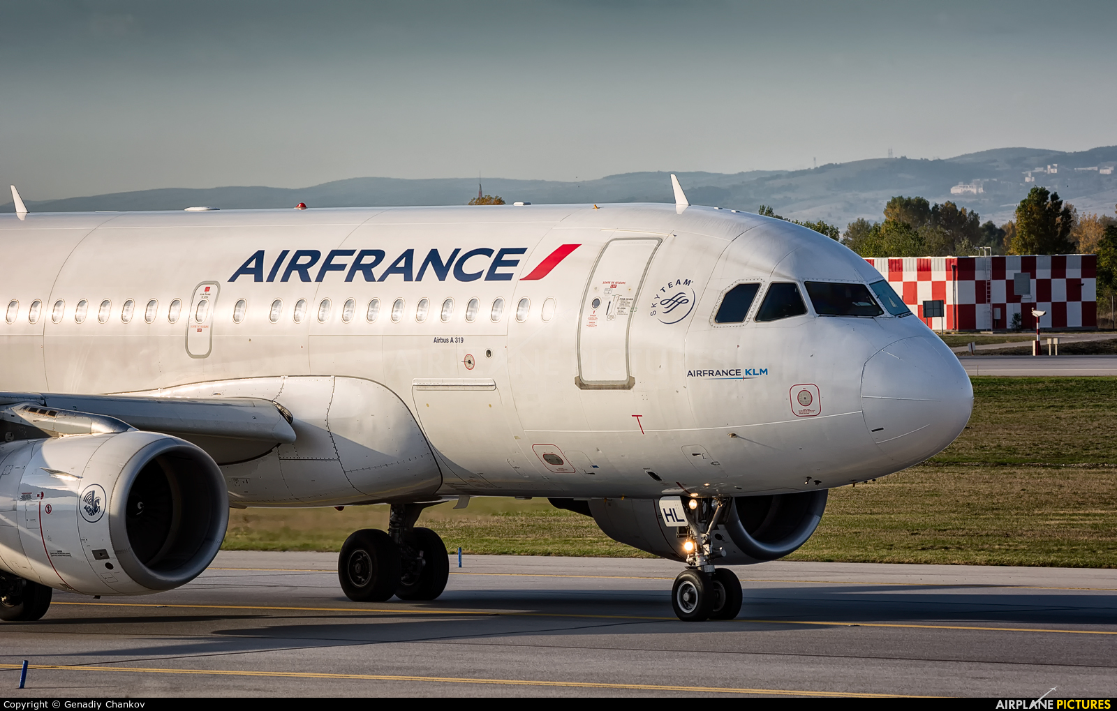 Air France F-GRHL aircraft at Sofia