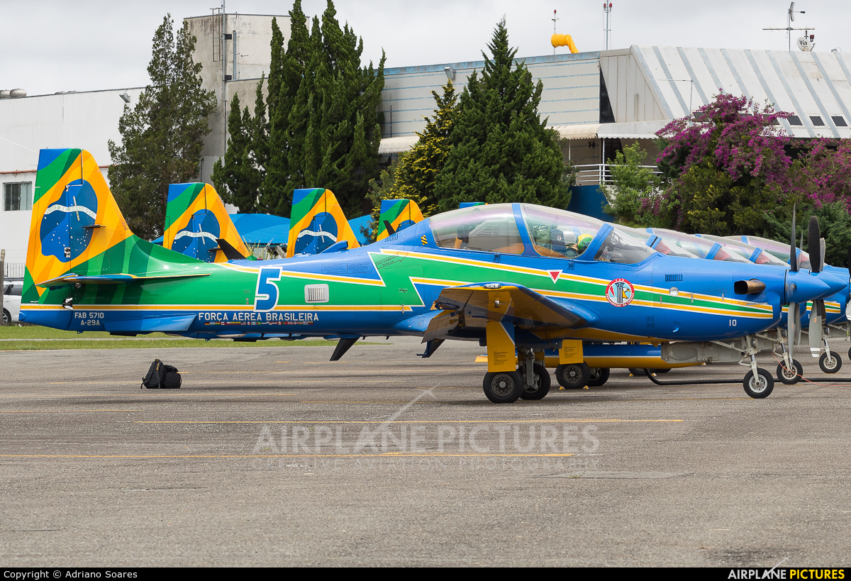 Brazil - Air Force "Esquadrilha da Fumaça" FAB5710 aircraft at Curitiba - Bacacheri