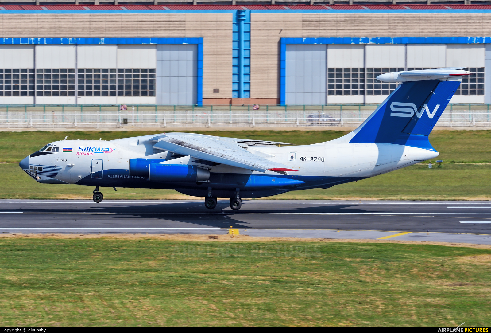Silk Way Airlines 4K-AZ40 aircraft at Dalian Zhoushuizi Int'l