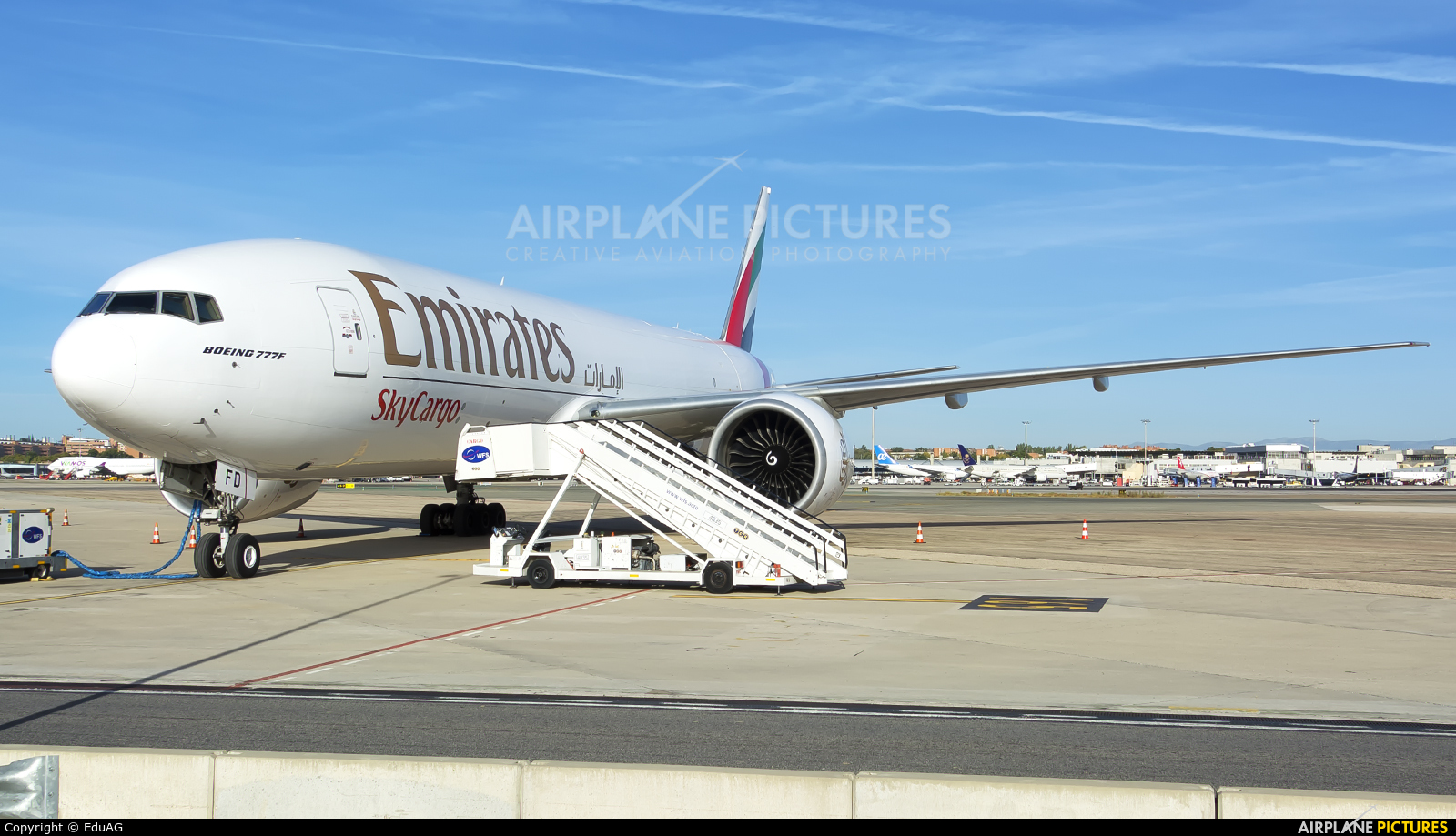 Emirates Sky Cargo A6-EFD aircraft at Madrid - Barajas