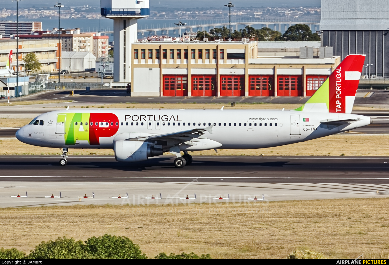 TAP Portugal CS-TNX aircraft at Lisbon