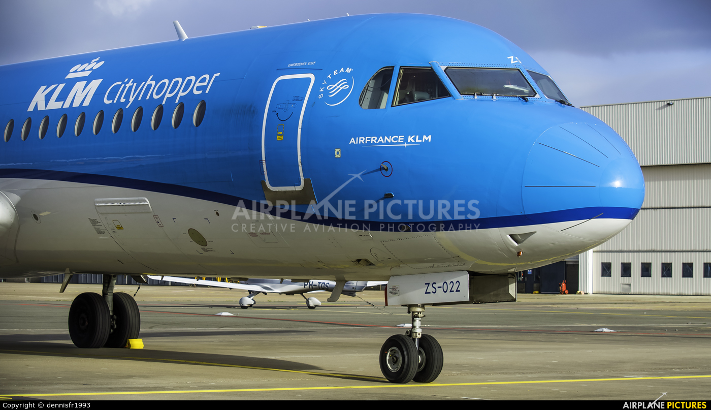 KLM Cityhopper PH-KZS aircraft at Amsterdam - Schiphol