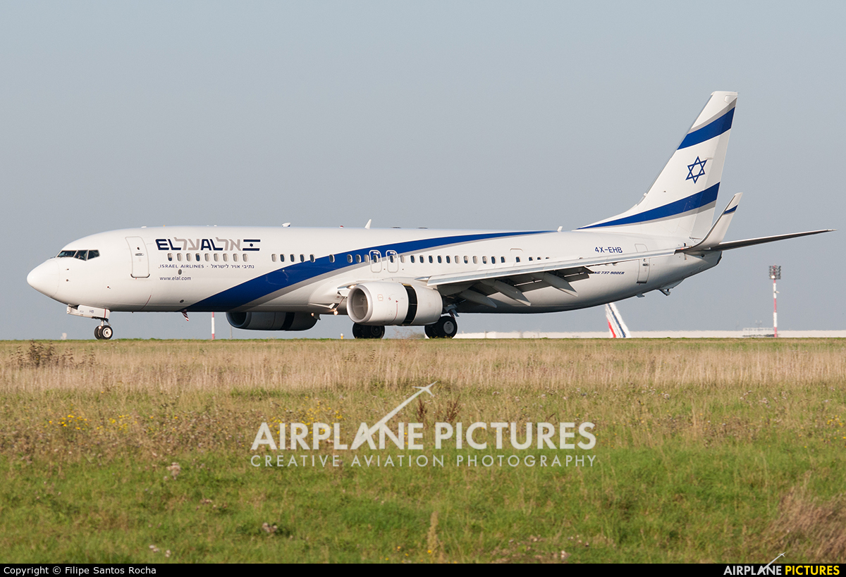 El Al Israel Airlines 4X-EHB aircraft at Paris - Charles de Gaulle
