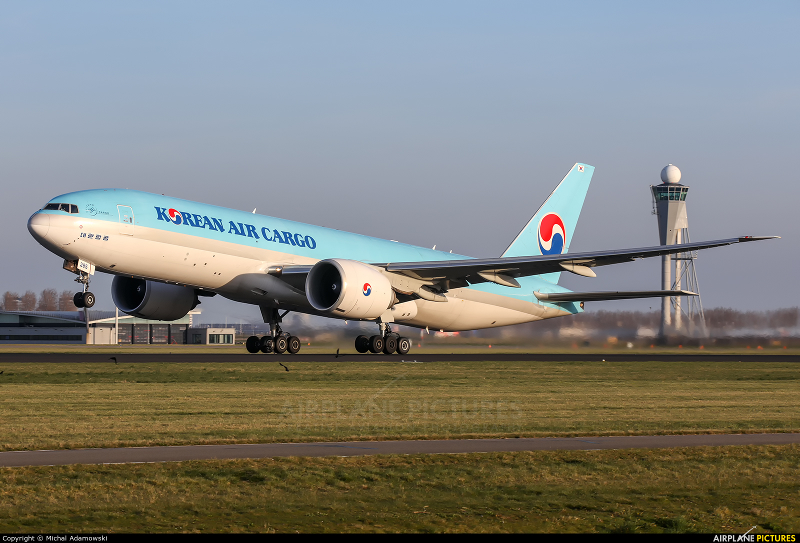 Korean Air Cargo HL8285 aircraft at Amsterdam - Schiphol