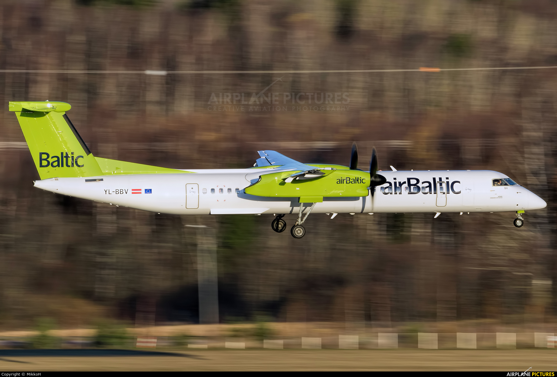 Air Baltic YL-BBV aircraft at Helsinki - Vantaa