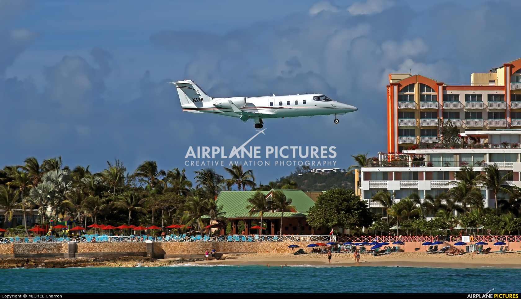 Private N5XR aircraft at Sint Maarten - Princess Juliana Intl