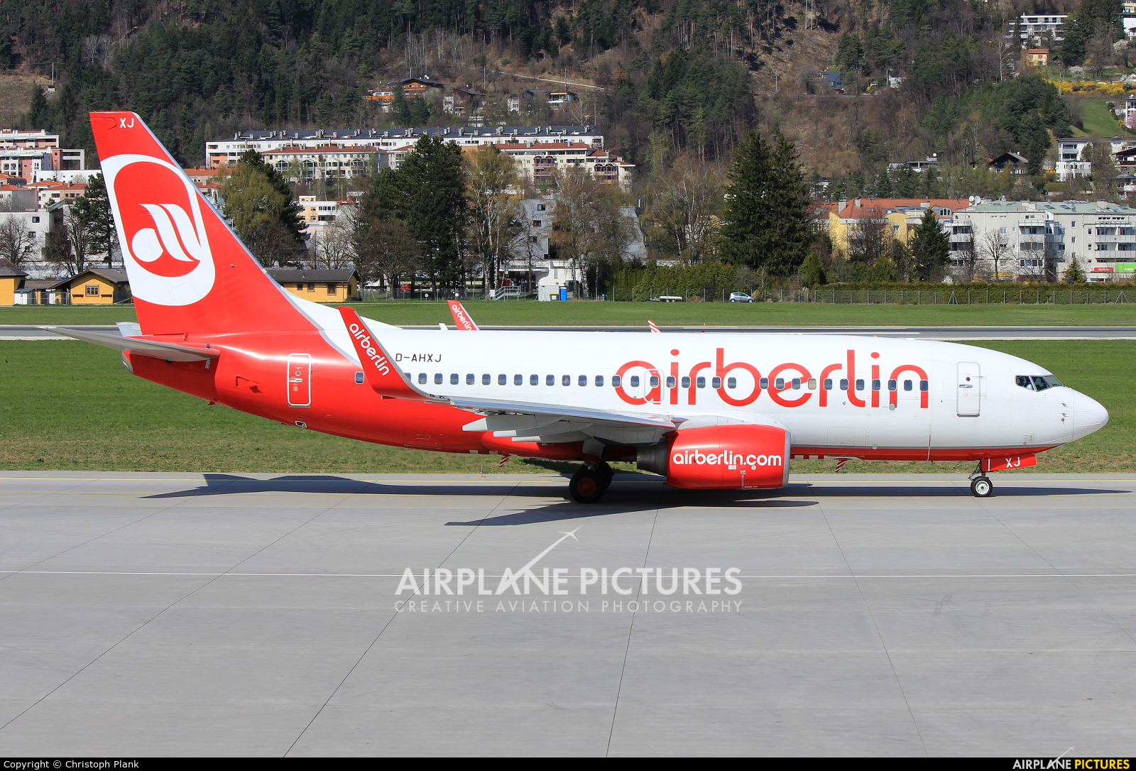 Air Berlin D-AHXJ aircraft at Innsbruck
