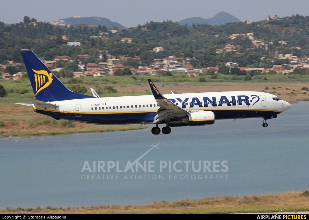 Ryanair EI-ENT aircraft at Corfu - Ioannis Kapodistrias