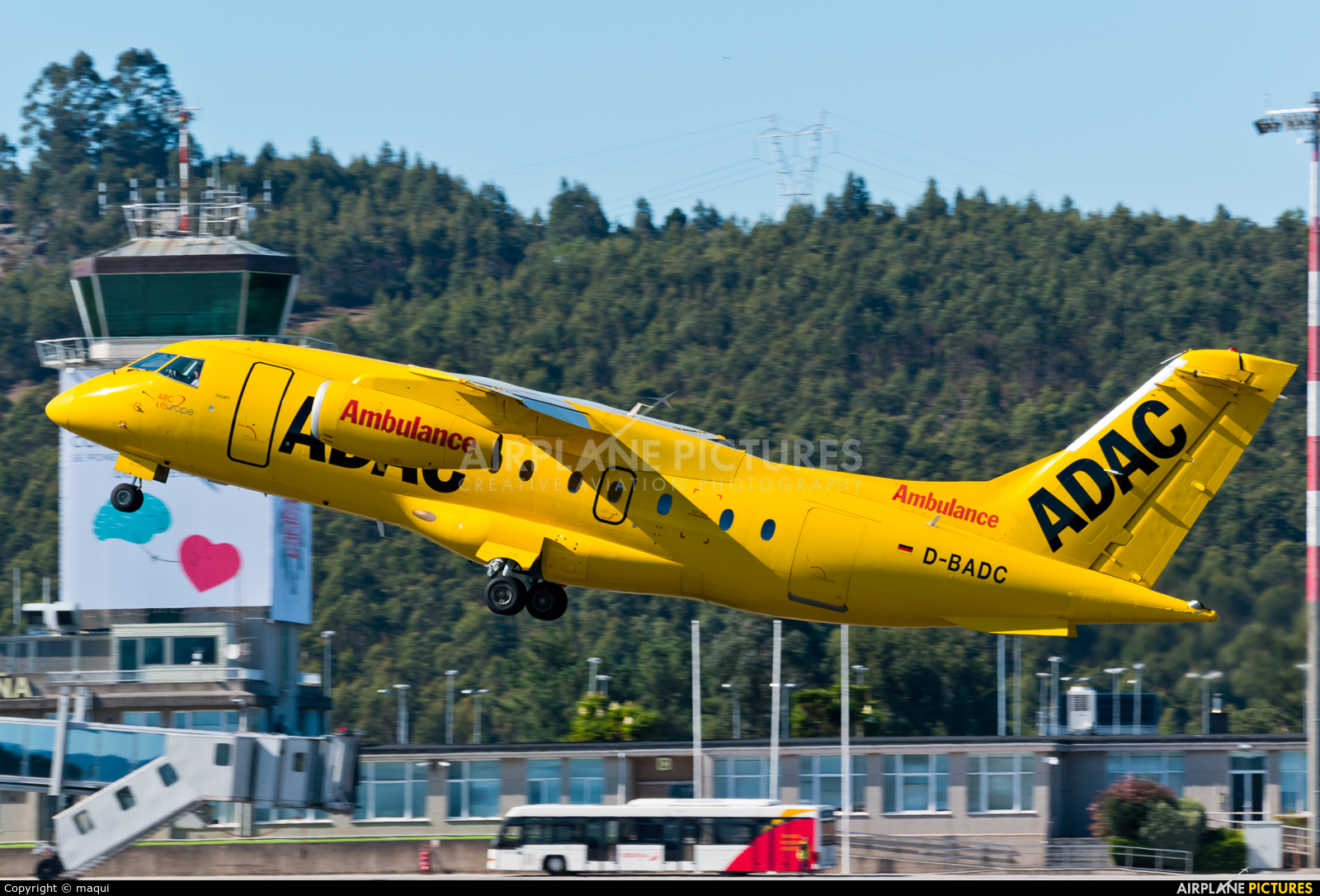ADAC Luftrettung D-BADC aircraft at La Coruña