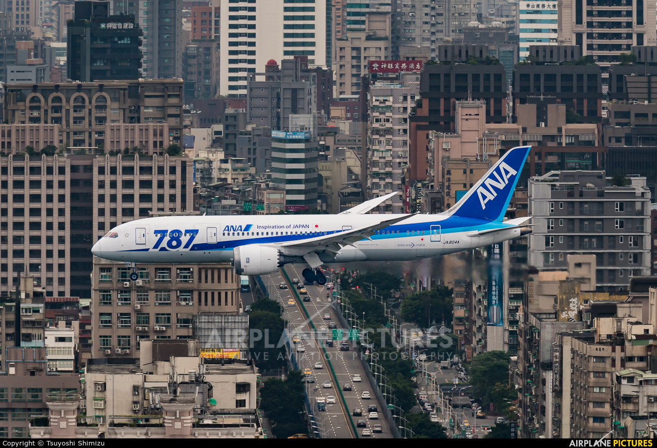 ANA - All Nippon Airways JA804A aircraft at Taipei Sung Shan/Songshan Airport