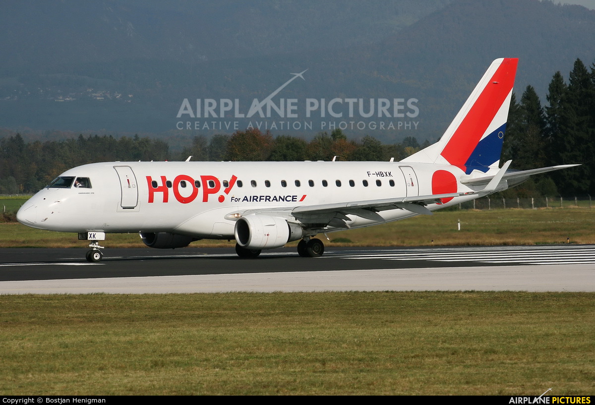 Air France - Hop! F-HBXK aircraft at Ljubljana - Brnik