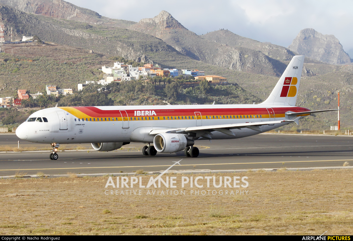 Iberia EC-HUH aircraft at Tenerife Norte - Los Rodeos