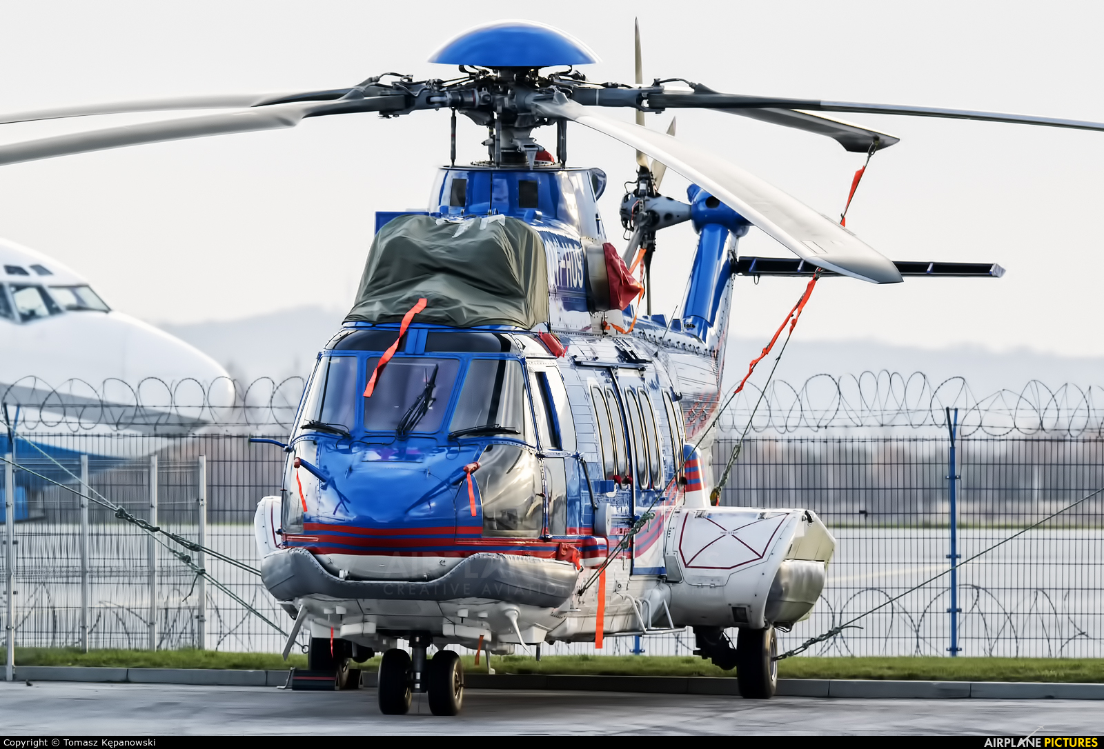Dancopter OY-HOS aircraft at Rzeszów-Jasionka 