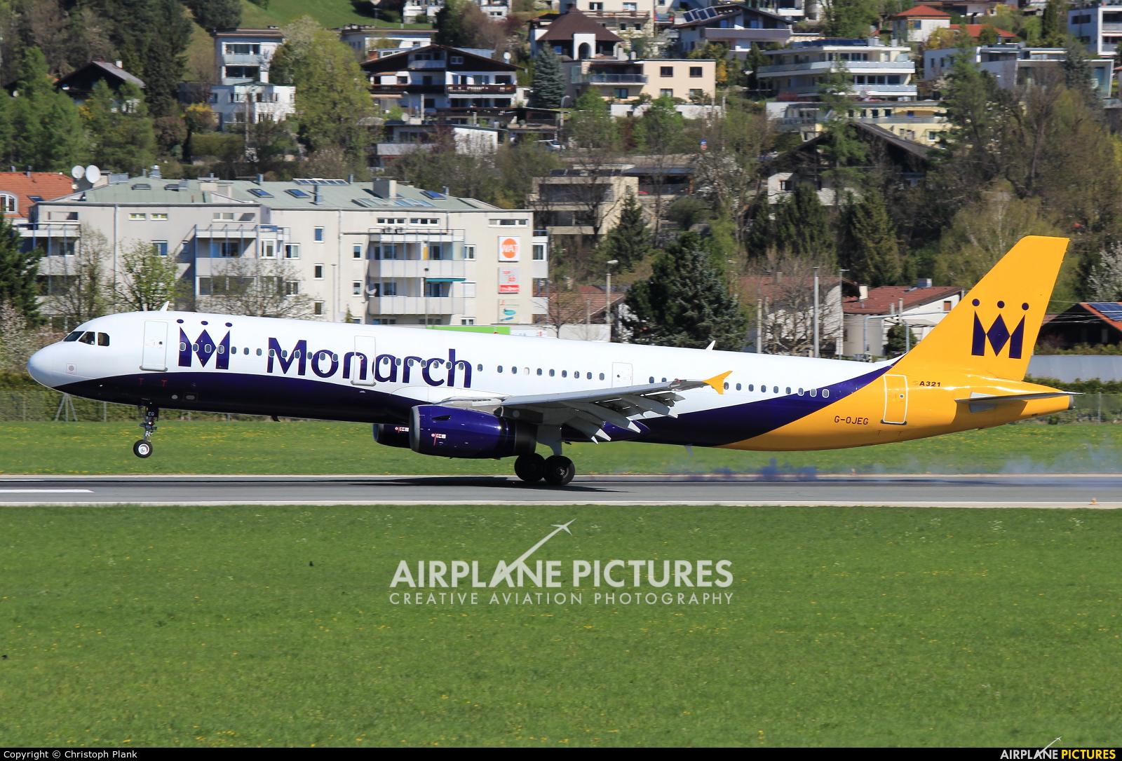 Monarch Airlines G-OJEG aircraft at Innsbruck