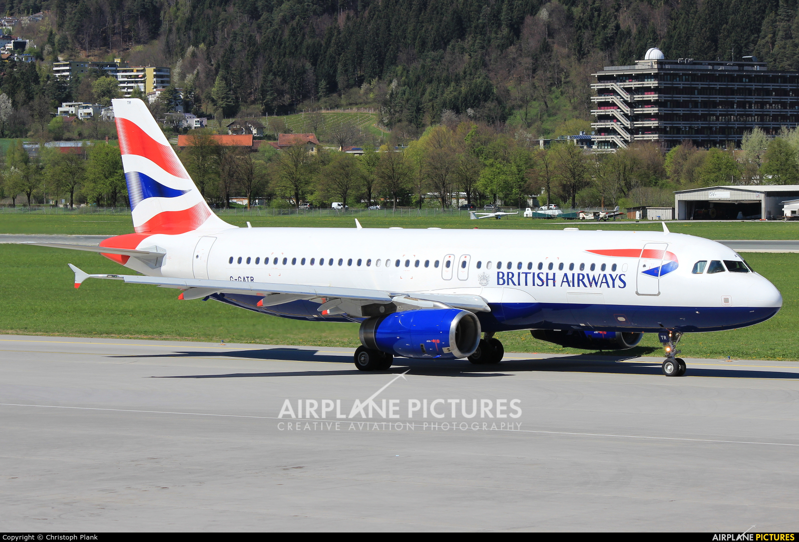 British Airways G-GATR aircraft at Innsbruck