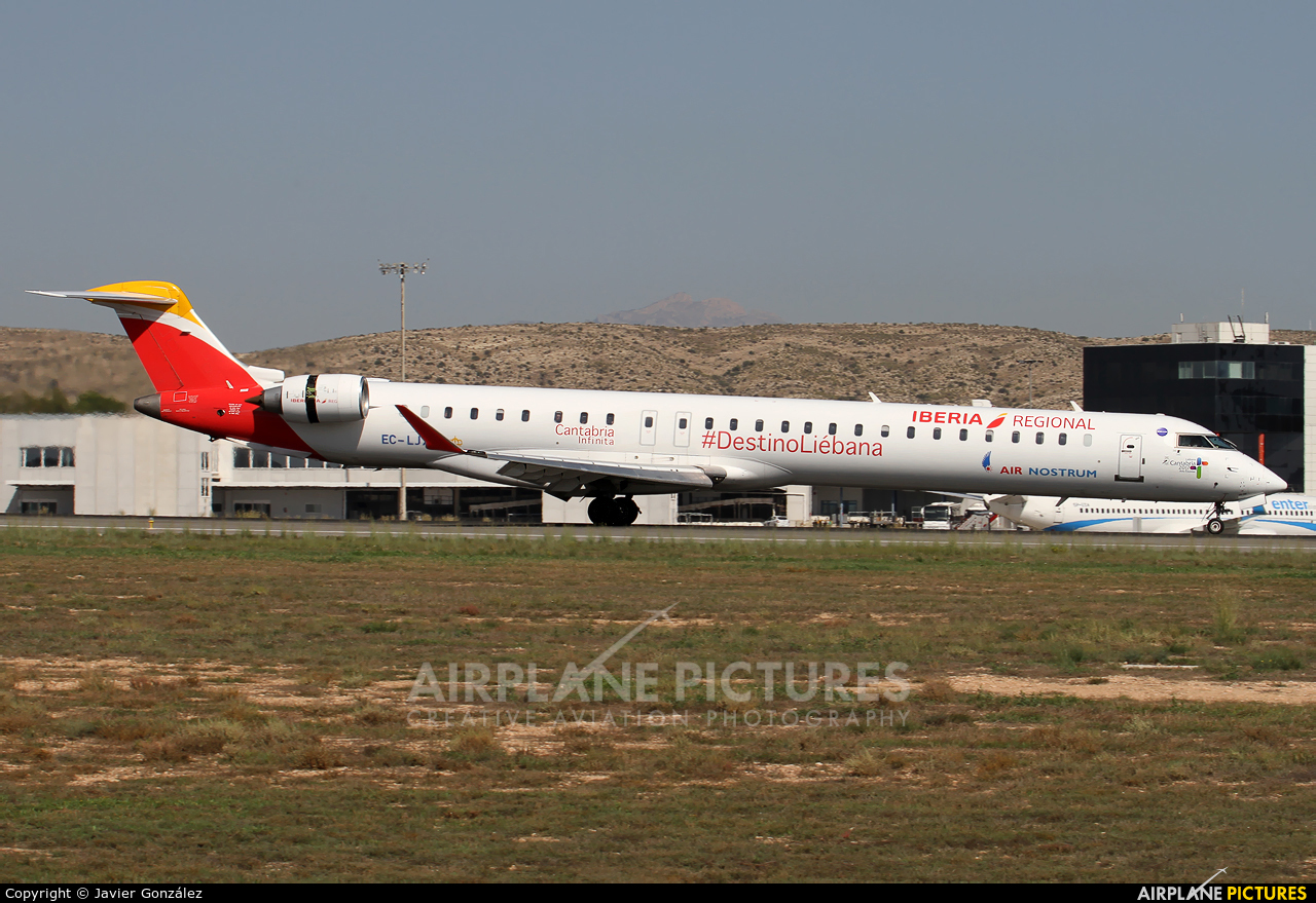 Air Nostrum - Iberia Regional EC-LJX aircraft at Alicante - El Altet