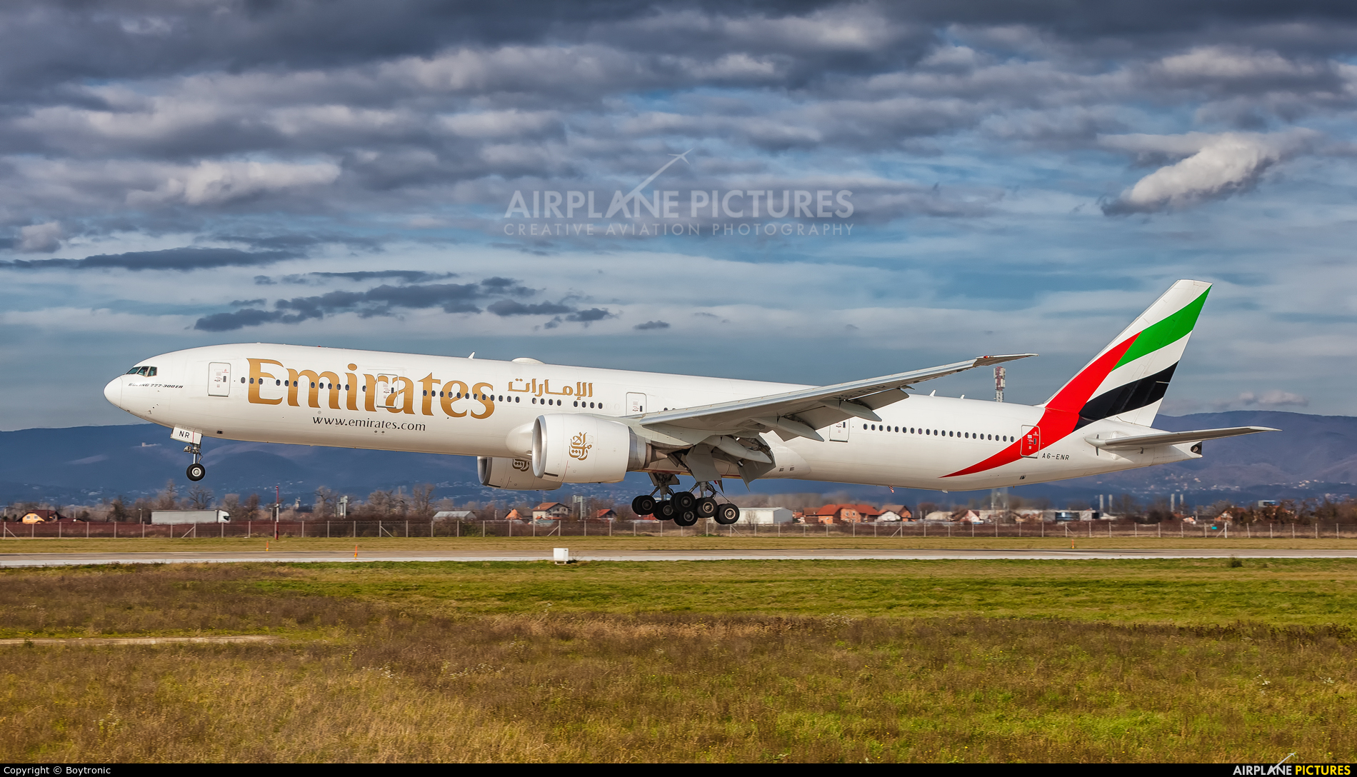 Emirates Airlines A6-ENR aircraft at Zagreb