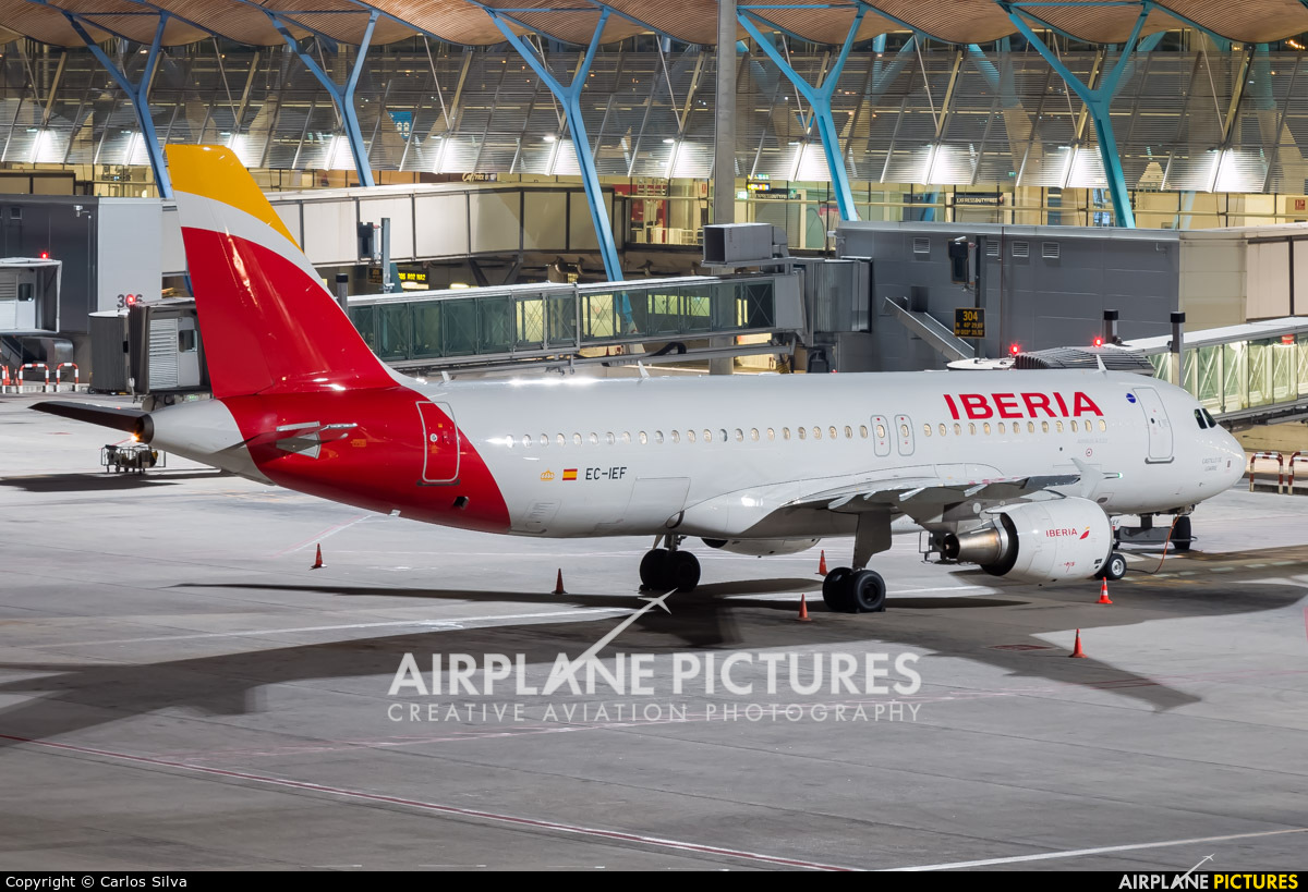 Iberia EC-IEF aircraft at Madrid - Barajas
