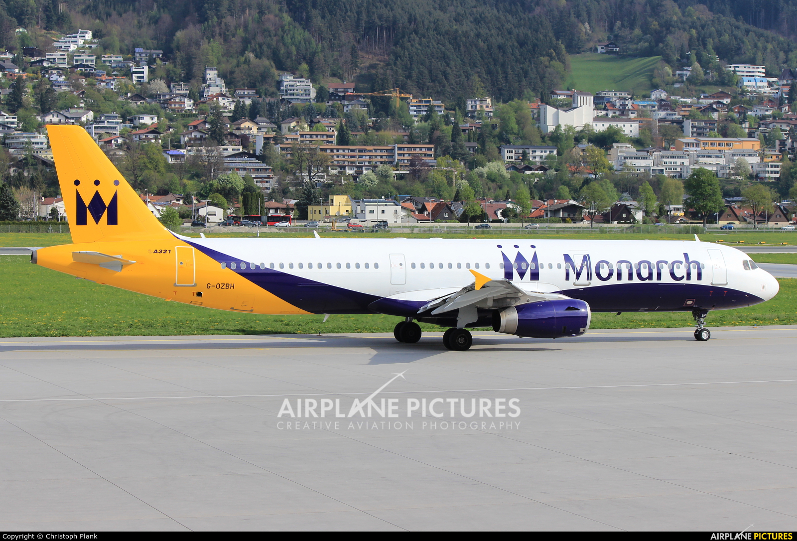 Monarch Airlines G-OZBH aircraft at Innsbruck