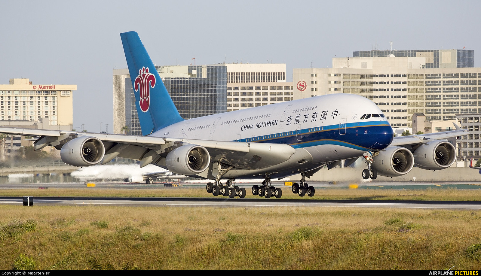 China Southern Airlines B-6138 aircraft at Los Angeles Intl