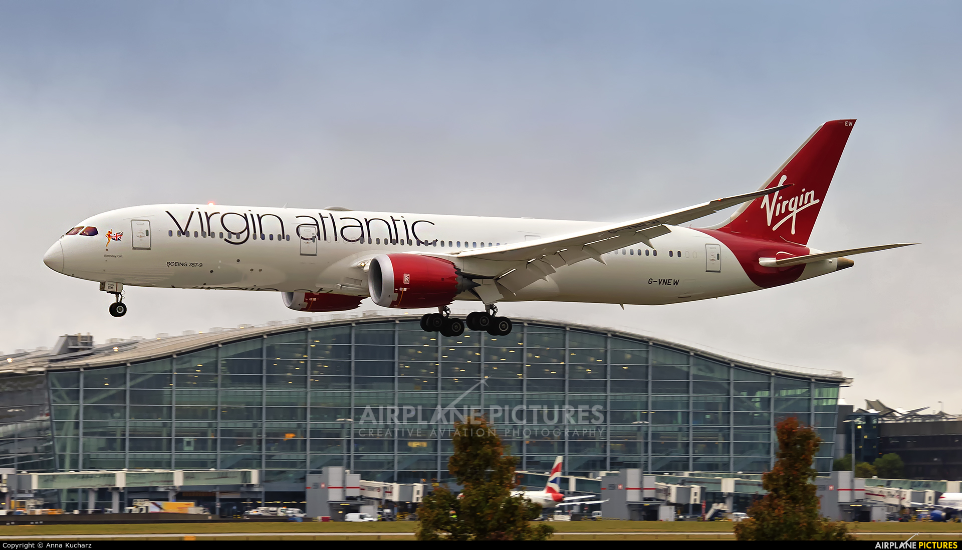 Virgin Atlantic G-VNEW aircraft at London - Heathrow