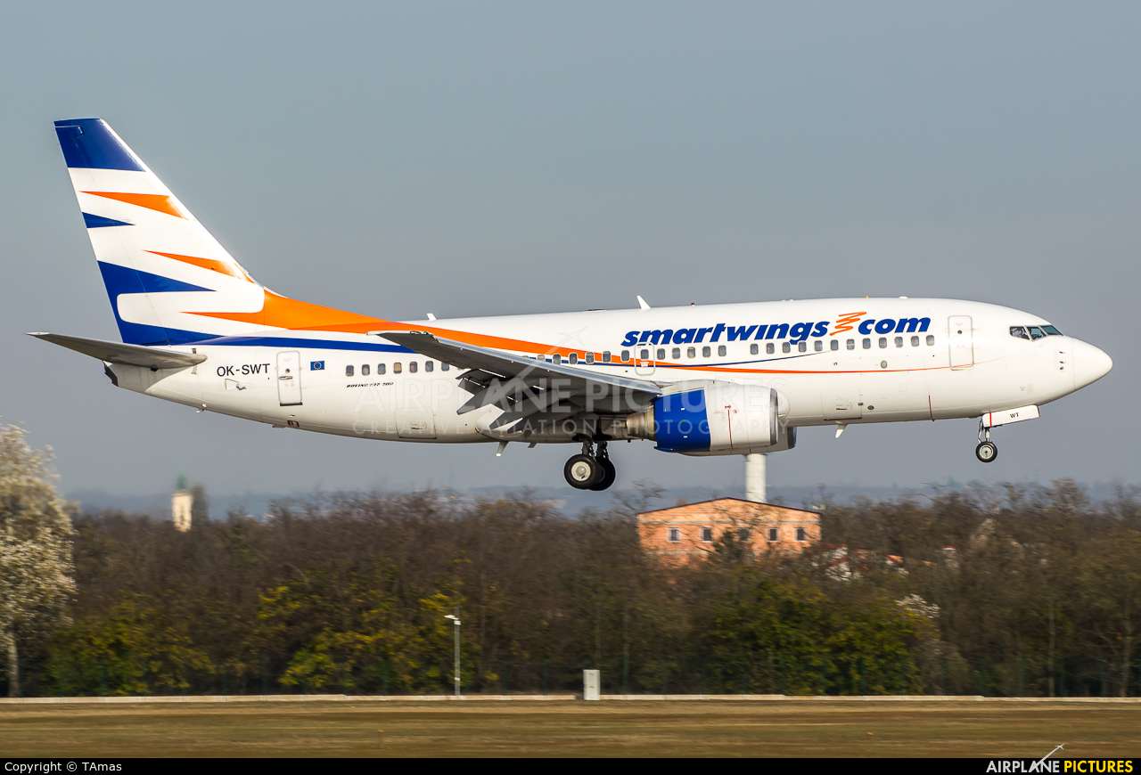 SmartWings OK-SWT aircraft at Budapest Ferenc Liszt International Airport