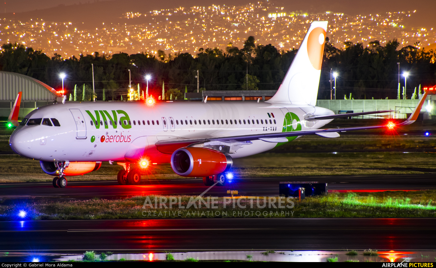 VivaAerobus XA-VAV aircraft at Mexico City - Licenciado Benito Juarez Intl