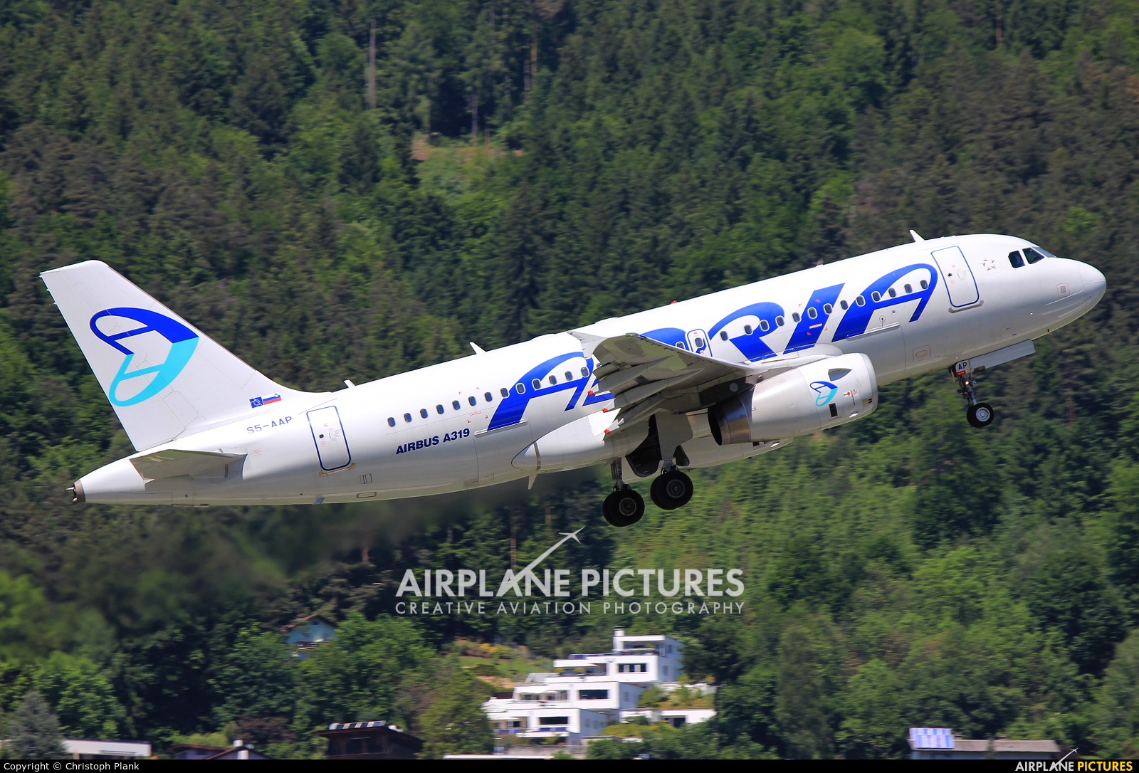 Adria Airways S5-AAP aircraft at Innsbruck